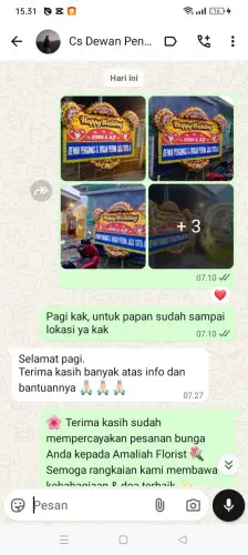 Testimonial Papan Bunga Pernikahan lebakasih